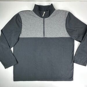 Tommy Bahama Men's Black Gray 1/4 Zip Fleece Activewear Pullover Size XL